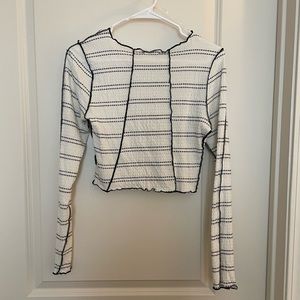 Lelis Collection black and white crop top